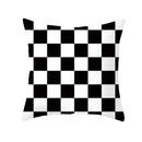 Axyaa Plaid Geometric Wave Stripe Checkerboard Print Throw Pillow Case