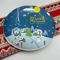 Axyaa Christmas Ceramic Cartoon Relief Plate - 8-inch Circular Decorative Tableware