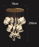 Axyaa Modern LED Pendant Chandeliers for Living Room Staircase Indoor Lighting