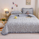 Axyaa Velvet Quilted Bed Cover Single/Double Bedspread - Winter Bed Linen