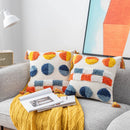 Axyaa Bohemian Chenille Throw Pillowcase with Tufted Tassels