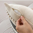 Axyaa Embroidered Cross Pillow Headboard Multi-Purpose Sofa Throw Cushion Cover