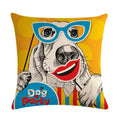 Axyaa Cartoon Dog Linen Pillow Case 45*45cm
