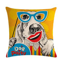 Axyaa Cartoon Dog Linen Pillow Case 45*45cm