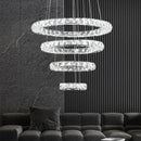 Axyaa Circular Crystal Chandelier LED Light for Luxury Homes