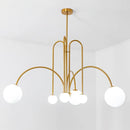 Axyaa Glass Ball LED Ceiling Chandeliers for Home Decor