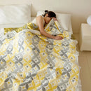 Axyaa Bamboo Jacquard Puff Blanket, Antibacterial Summer Bedspread