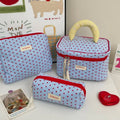 Axyaa Floral Cosmetic Bag Set - 3pcs Portable Toiletry Organizer for Women