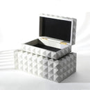 Axya Leather Desk Set: Tissue Box, Photo Frame, Jewelry Box, Ashtray, Home Decor