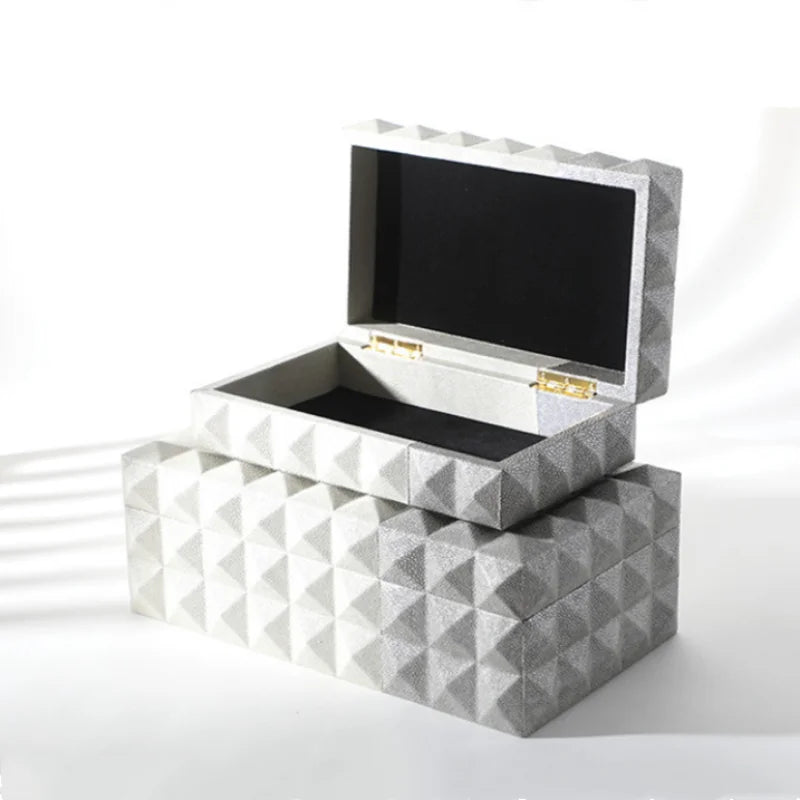 Axya Leather Desk Set: Tissue Box, Photo Frame, Jewelry Box, Ashtray, Home Decor