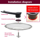 Axya Stainless Steel Wide Edge Glass Pot Cover Explosion Proof Lid