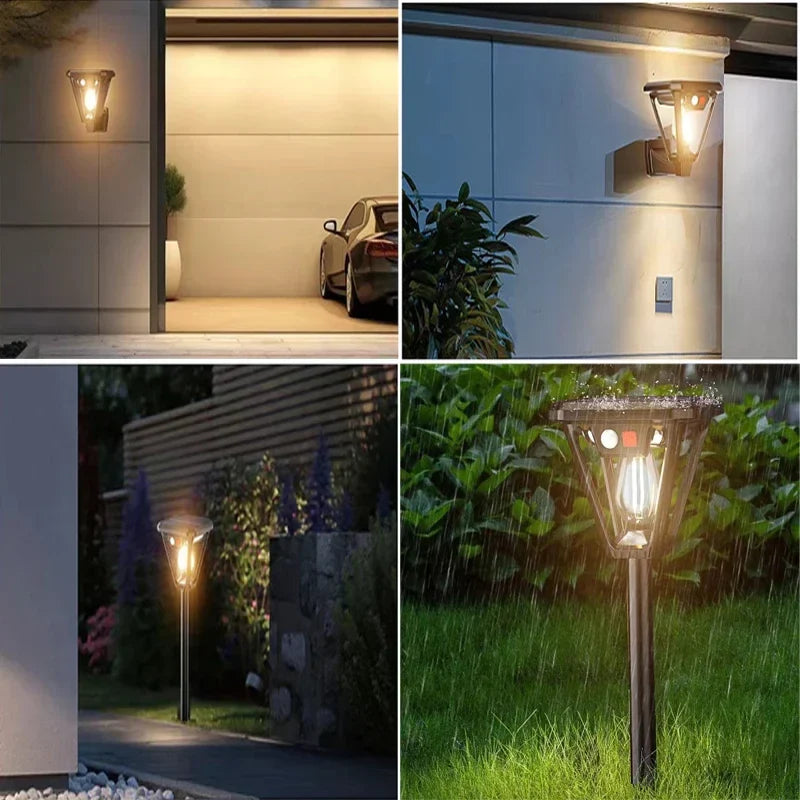 Axyaa Solar Outdoor Garden Lamps - LED Induction Landscape Lighting