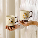 Axyaa Ceramic Tall Milk Mug - Creative Breakfast Coffee Cup