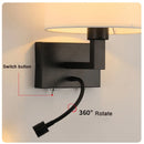 Axyaa Modern Fabric LED Wall Lamp for Bedroom, Living Room, Hallway