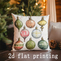 Christmas Ornaments & Trees Printed Pillow Covers by Axyaa - Pattern Cushion Cover