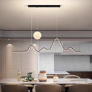 Axyaa Modern Art Moon Chandelier for Bedroom, Restaurant, Living Room Decor