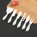 Axyaa Matte Silver Stainless Steel Cutlery Set - 6Pcs Butter Cheese Slicer Cutter