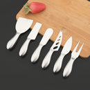 Axyaa Matte Silver Stainless Steel Cutlery Set - 6Pcs Butter Cheese Slicer Cutter