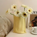 Axyaa Cream Ceramic Vase for Elegant Home Decor & Flower Arrangement