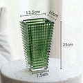 Axyaa Crystal Glass Vase for Flowers Desk Decoration