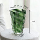 Axyaa Crystal Glass Vase for Flowers Desk Decoration