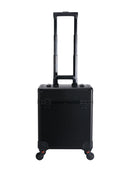 Axyaa Aluminum Rolling Makeup Case with Lockable Trays - Salon Organizer Trolley