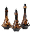 Axyaa Leopard Print Glass Vase with Lid - Home Decor Essential