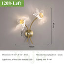 Axyaa Modern Flower LED Wall Sconce with Crystal Ball and Petal Design