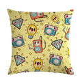 Mini Bulb Decorative Flax Pillowcase by Axyaa - 45*45cm