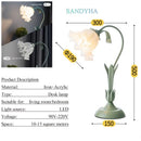 Axyaa Nordic Flower Girl Table Lamp with Acrylic Shade for Bedroom and Living Room