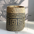 Axyaa Straw Flower Basket: Versatile Vase and Plant Container for Home Decor