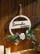 Axyaa Wooden Ramadan Kareem Doorplate Wreath Hanging Ornament
