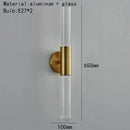 Axyaa Modern White Glass Wall Lamp Gold Metal Sconce Minimalist Lighting