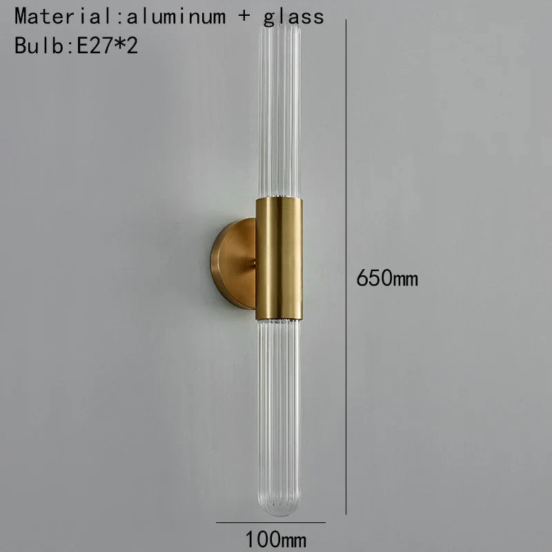 Axyaa White Glass Wall Sconce Gold Metal Lighting E27 110-240V