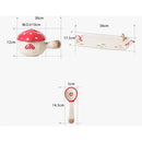 Axyaa Mushroom Handle Bowl with Lid and Spoon Set for Breakfast and Desserts