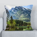 Axyaa Mountain Forest Lake Sofa Cushion Cover