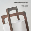 Axyaa Japanese Wooden Floor Lamp with LED Light and Fabric Lampshade