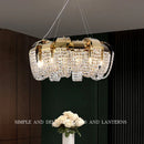 Axyaa Gold Crystal LED Chandeliers for Luxury Living Spaces