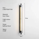 Axyaa Modern Black Glass Wall Lamp - Minimalist Bedroom Bedside Lighting