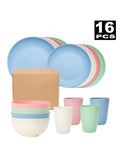Axyaa 32-Piece Reusable Plastic Cutlery Set & Dinnerware for Home and Parties