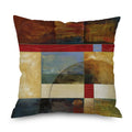 Axyaa Golden Halo Vintage Wood Grain Cushion Cover for Living Room Sofa