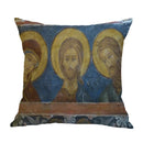 Axyaa Christ Pantocrator Icon Cushion Cover - Catholic Orthodox Decor for Sofa