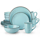 Axyaa Navia Oceano Blue Ceramic Dinnerware Set - 32 Pieces