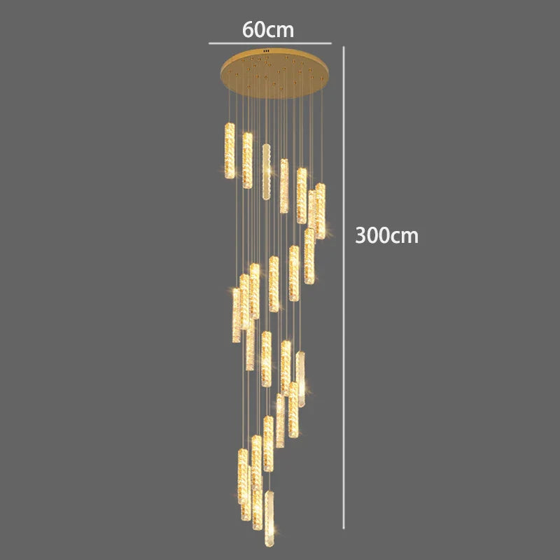 Axyaa Nordic Stair Chandelier Living Dining Pendant Ceiling Lights Indoor Lighting