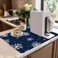 Axyaa Christmas Stars Absorbent Drain Pads for Kitchen Tableware