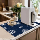 Axyaa Christmas Stars Absorbent Drain Pads for Kitchen Tableware