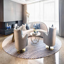 Axyaa Plush Round Rug for Bedroom & Living Room - Soft, Fluffy, Modern Style