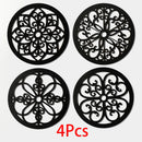 Axyaa Wooden Boho Wall Decor Set - Hexagon & Square Carved Designs