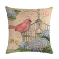 Axyaa Retro Print Linen Cushion Cover - 45*45cm