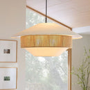 Axyaa Wabi-sabi Hemp Rope Pendant Light for Living Room, Hand-woven Chandelier Lighting